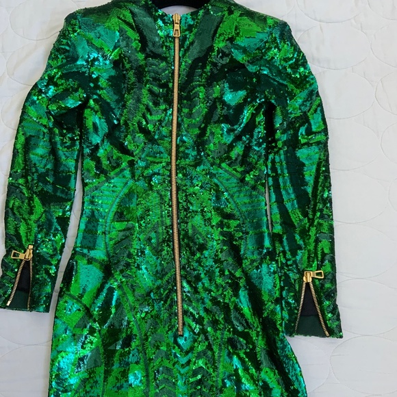 Balmain x Hm sequin dress green - Picture 2 of 5